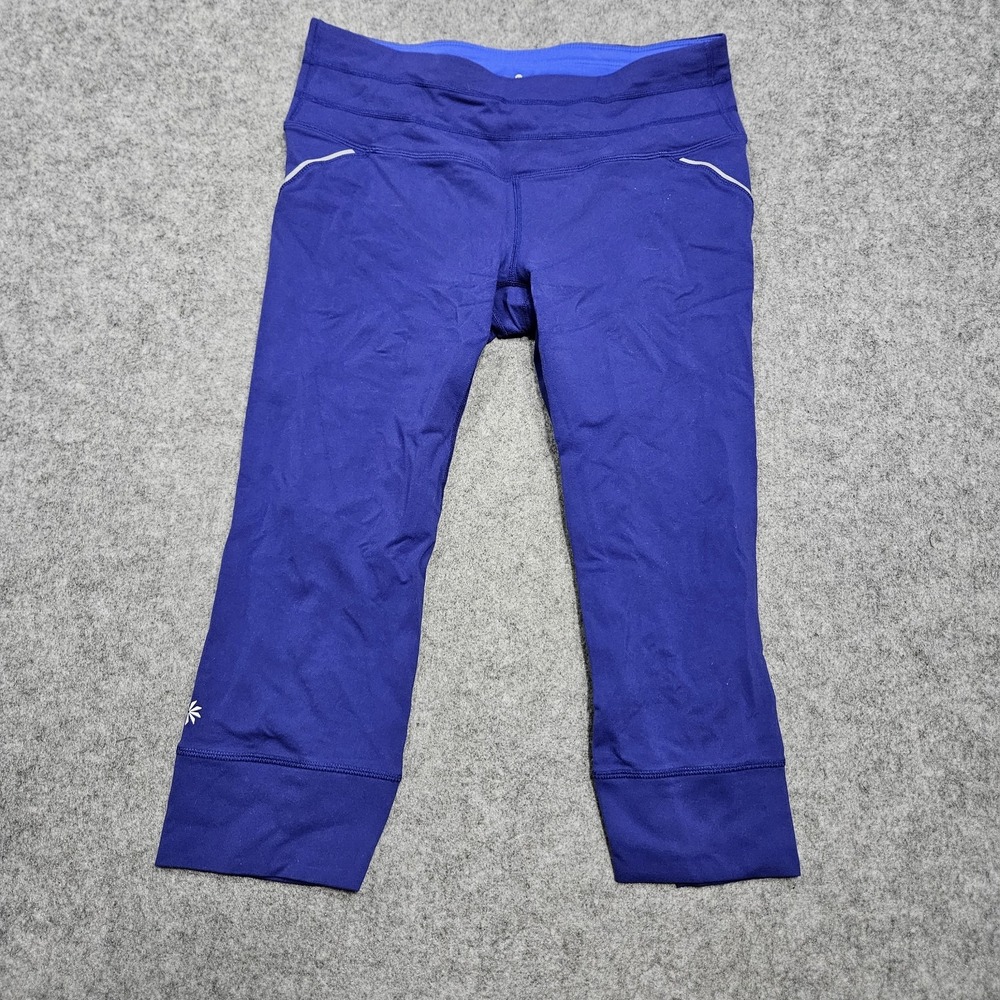 Athleta Capri Leggings Womens Medium Salutation Stash Pocket Yoga Pants